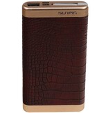 Banco de energía D810 con cable para iPhone incorporado 10000mAh D.Brown