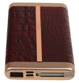 Power Bank D810 met ingebouwd iPhone kabel 10000mAh D.Bruin