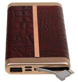 Power Bank D810 met ingebouwd iPhone kabel 10000mAh D.Bruin