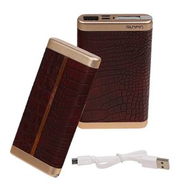 Power Bank D610 med integreret kabel iPhone 6000mAh d.brown