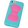 Debout cas papillon TPU pour iPhone 5 Turquoise