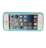 In piedi caso della farfalla TPU per iPhone 5 Turquoise