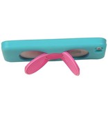 Butterfly Standing TPU Case for iPhone 5 Turquoise