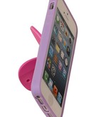 Butterfly Standing TPU Case for iPhone 5 Purple