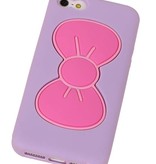 Vlinder Standing TPU Case voor iPhone 5 Paars