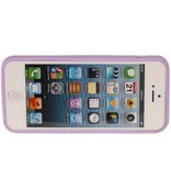 Butterfly Standing TPU Case for iPhone 5 Purple