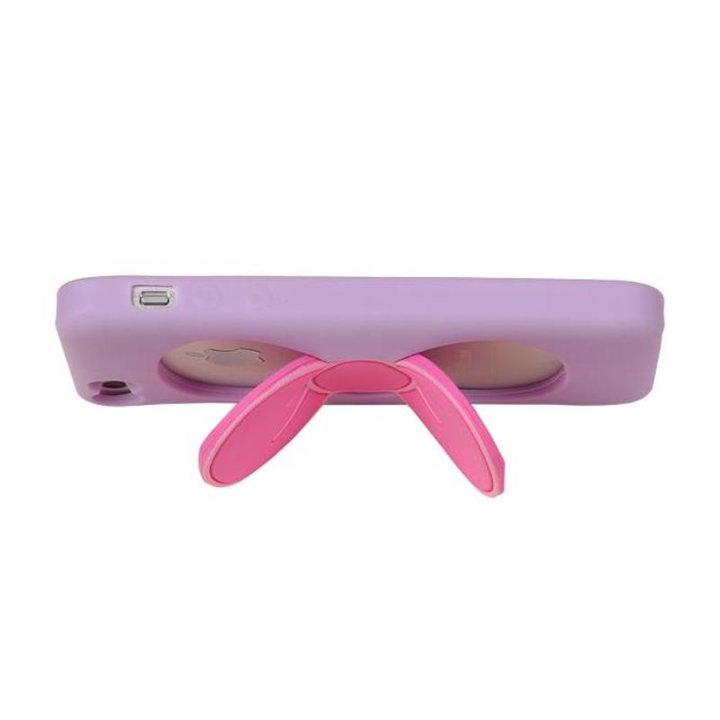 Stehend Schmetterlings-TPU für iPhone 5 Lila