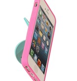 Butterfly Standing TPU Case for iPhone 5 Pink