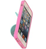 Stehend Schmetterlings-TPU für iPhone 5 Rosa
