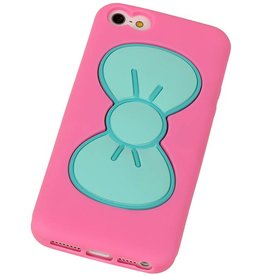 Stehend Schmetterlings-TPU für iPhone 5 Rosa