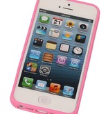 Butterfly Standing TPU Case for iPhone 5 Pink