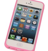 Stehend Schmetterlings-TPU für iPhone 5 Rosa