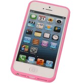 Butterfly Standing TPU Case for iPhone 5 Pink