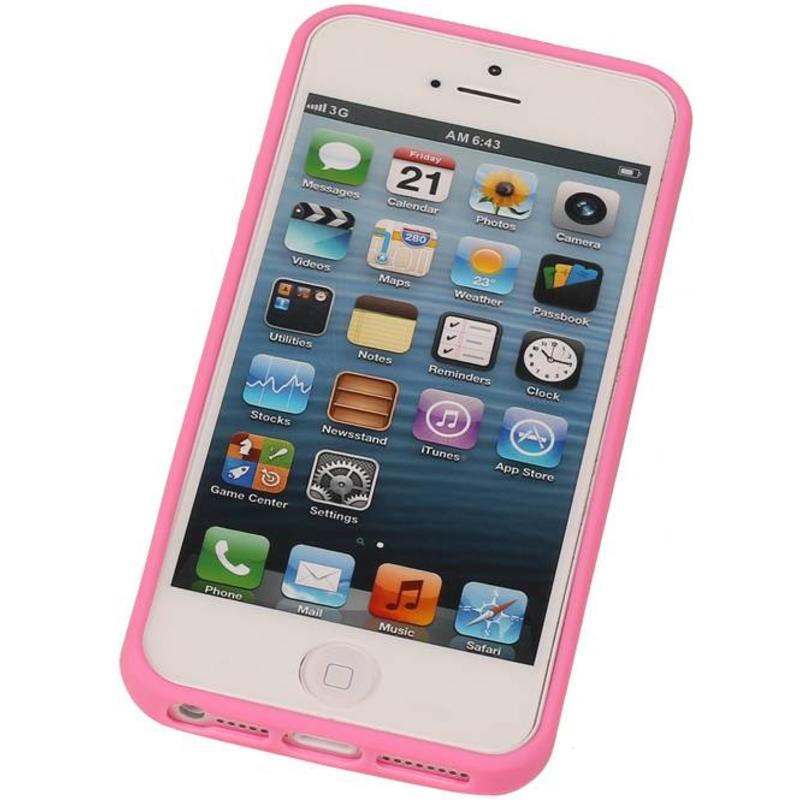 Butterfly Standing TPU Case for iPhone 5 Pink