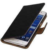 Croco Bookstyle Hoes voor Galaxy Core II G355H Zwart