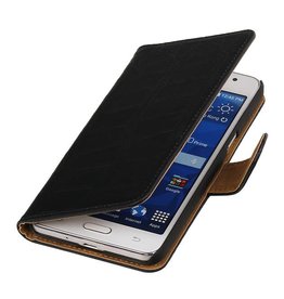 Croco Book Style Taske til Galaxy Core II G355H Sort