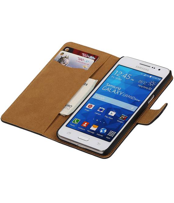 Croco Bookstyle Hoes voor Galaxy Core II G355H Zwart