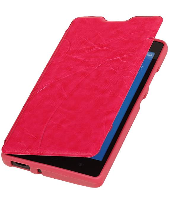 Caso Tipo EasyBook per Huawei Ascend G610 Rosa