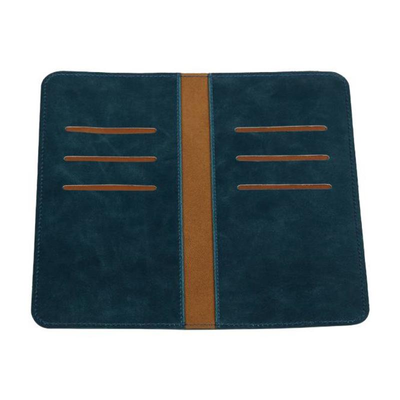 Portefeuille à rabat taille L bleu