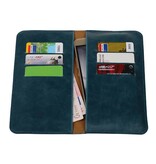 Pull Up Wallet Size L Blue