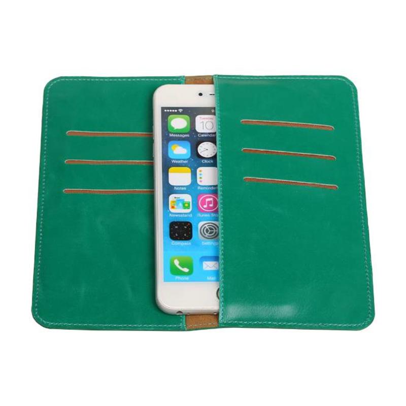 Pull Up Wallet Size L Green