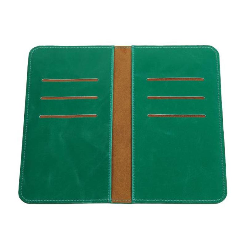 Pull Up Wallet Size L Green