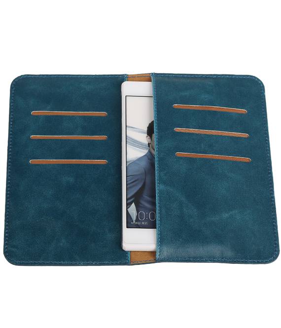 Pull Up Wallet Size M Blue