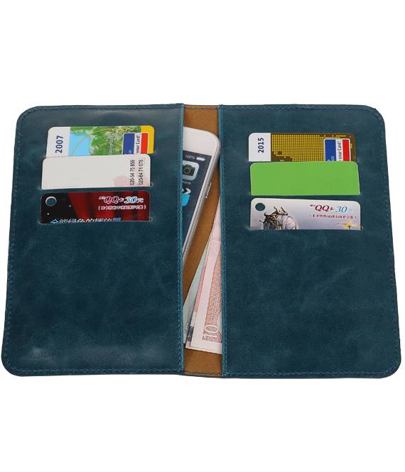 Pull Up Wallet Size M Blue