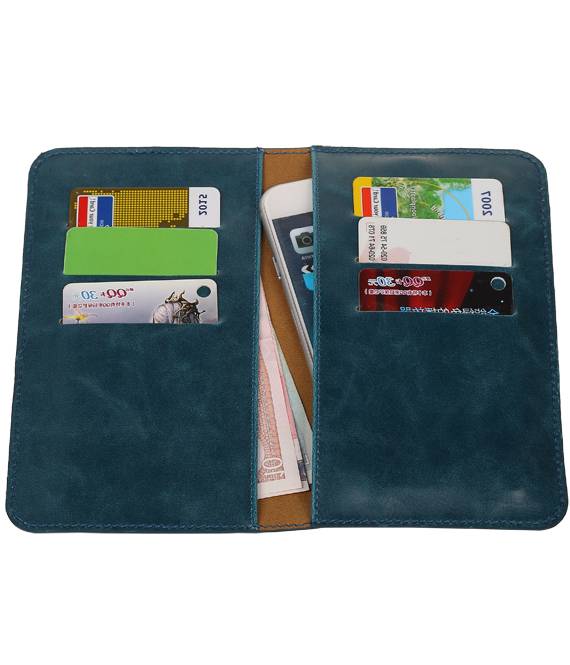 Pull Up Wallet Size M Blue