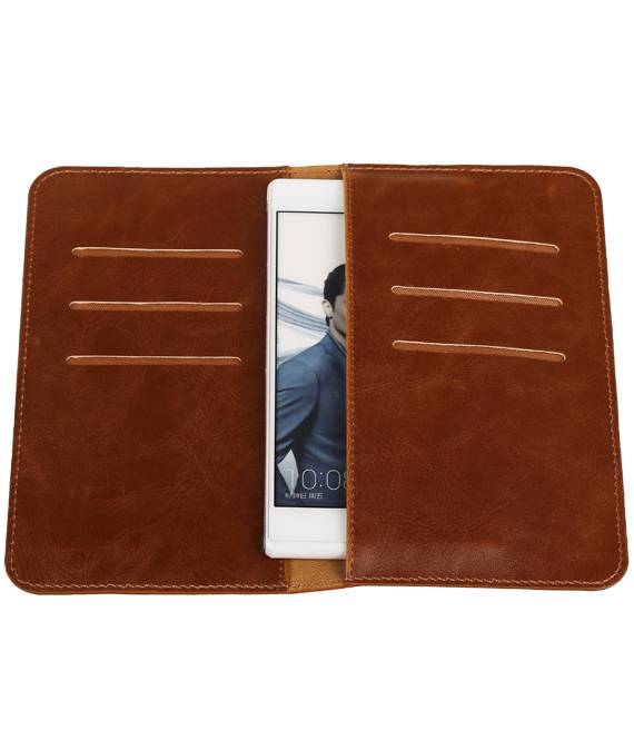 Pull Up Wallet Size M Brown