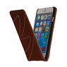 Gewaschenem Leder Flip Case für iPhone 6 Brown