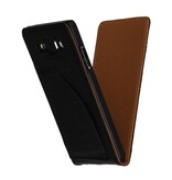 Washed Leer Flip Hoes voor Galaxy A5 Zwart