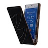 Washed Leather Flip Case for Huawei P8 Lite Black