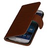 Lavato Custodia in pelle stile del libro per Huawei Ascend G610 Brown