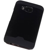 Estuche rígido de aluminio ligero para HTC uno M9 Negro