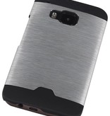 Estuche rígido de aluminio ligero para HTC uno M9 Plata