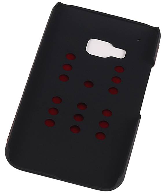 Estuche rígido de aluminio ligero para HTC uno M9 Rojo
