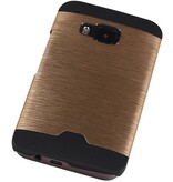 Custodia rigida in alluminio leggero per HTC One M9 oro