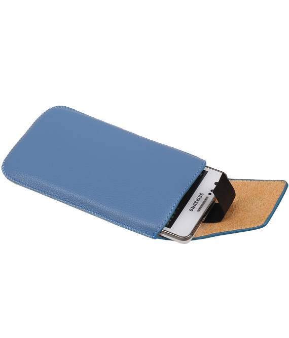 Model 1 Smartphone Pouch Maat S ( Galaxy S2 i9100 )  Blauw