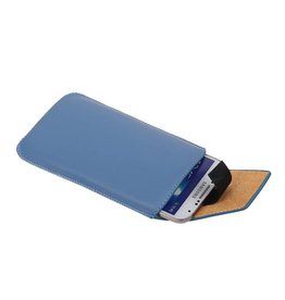 Model 1 Smartphone Pouch Maat M ( Galaxy S4 i9500 )  Blauw