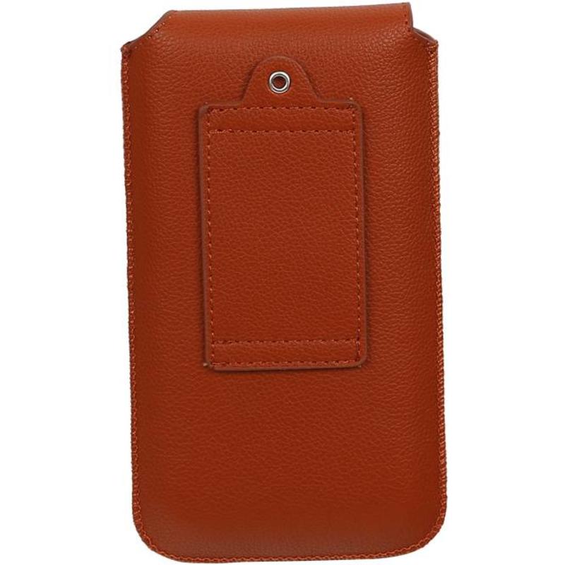 Modelo 1 Smartphone bolsa Tamaño M (i9500 Galaxy S4) Marrón