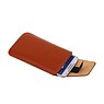 Modèle 1 Smartphone Taille M Pouch (Galaxy S4 i9500) Brown