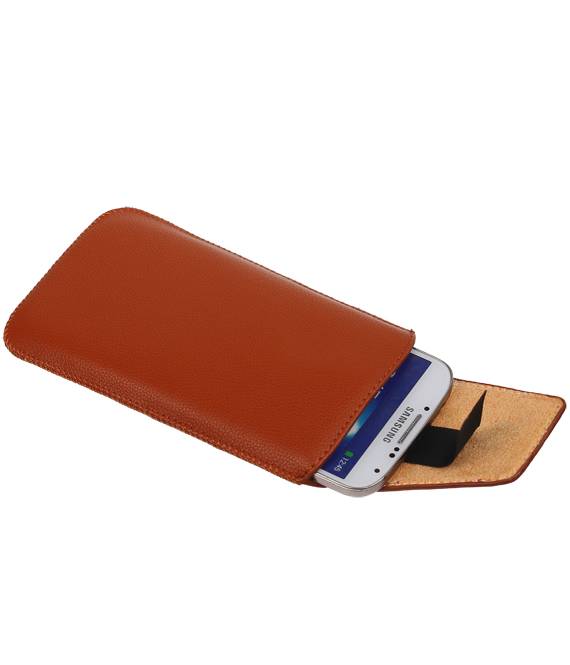 Model 1 Smartphone Pouch Størrelse M (Galaxy S4 i9500) Brun