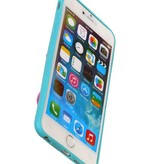 Debout cas papillon TPU pour iPhone 6 Turquoise