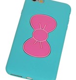 Debout cas papillon TPU pour iPhone 6 Turquoise