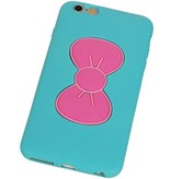 Stående Butterfly TPU Taske til iPhone 6 Turkis