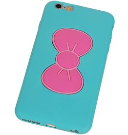 In piedi caso della farfalla TPU per iPhone 6 Turquoise