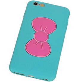 Stående Butterfly TPU Taske til iPhone 6 Turkis