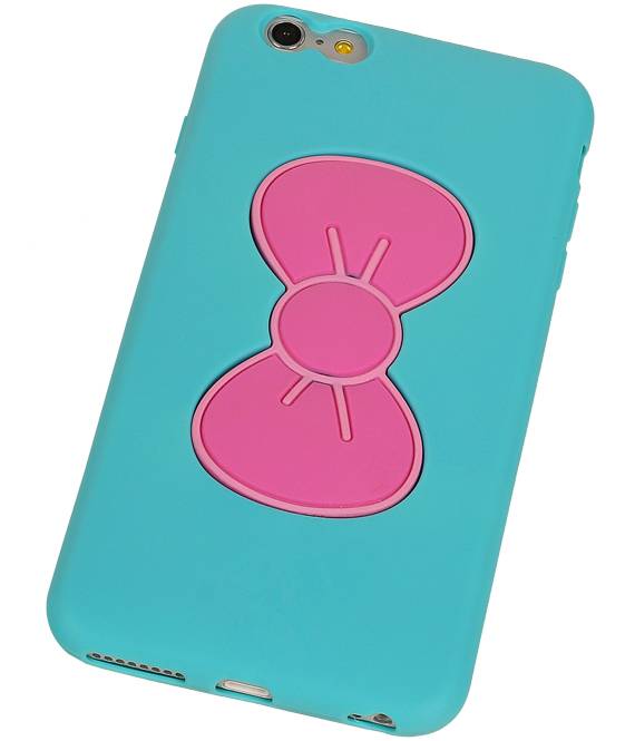 Butterfly Standing TPU Case for iPhone 6 Turquoise