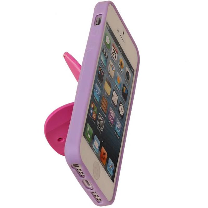 In piedi caso della farfalla TPU per iPhone 6 Viola